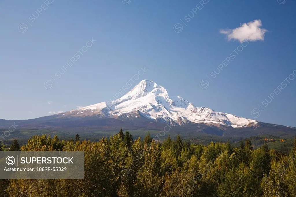 oregon, united states of america, a view of mount hood from hood river valley