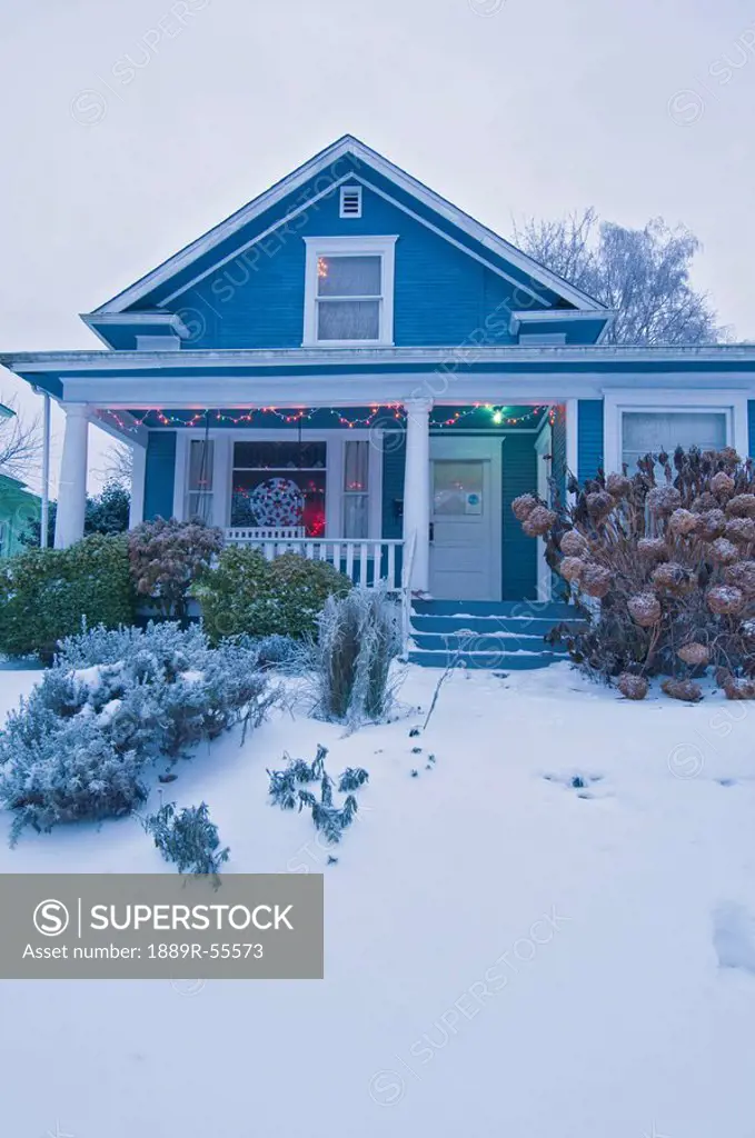 a house in winter, portland, oregon, united states of america