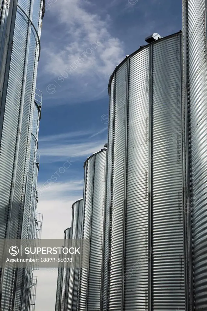 large grain storage bins, alberta, canada