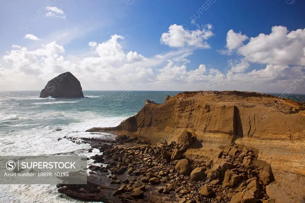 Pacific City, Oregon, United States Of America, Haystack Rock At Cape Kiwanda