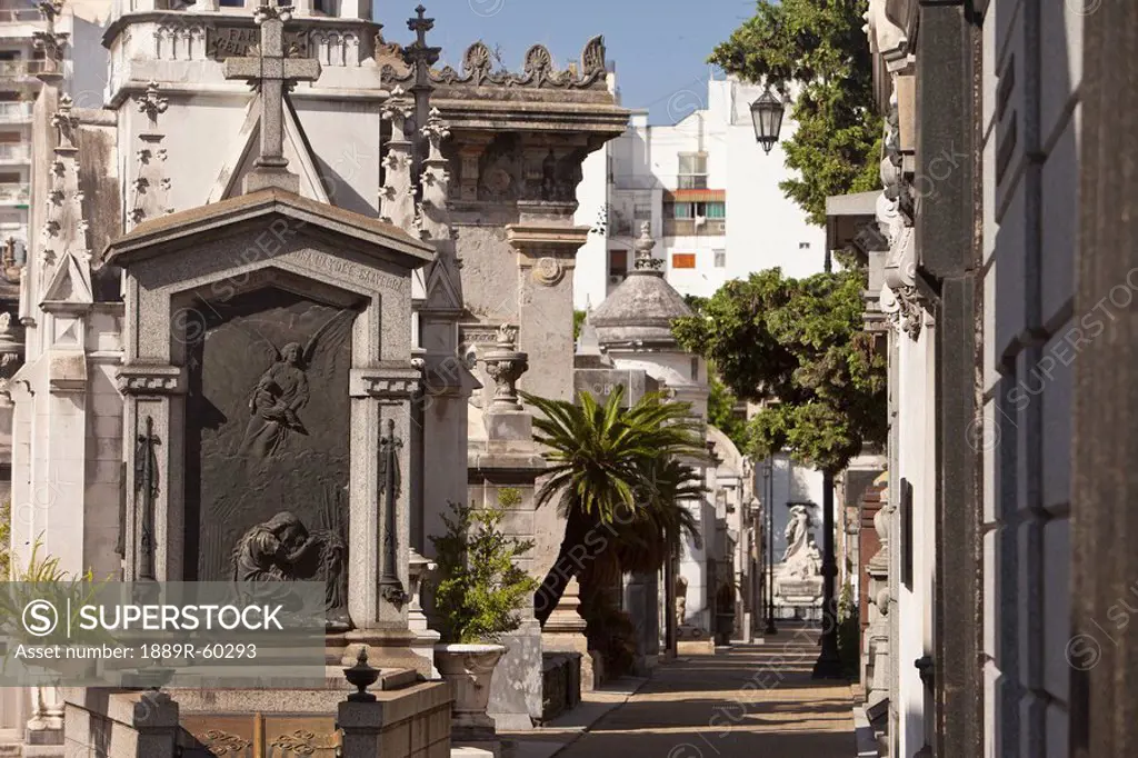 Buenos Aires, Argentina, Tombs And Mausoleums In Recoleta Cemetery