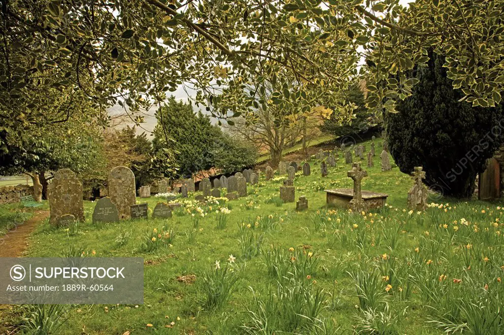 Keswick, Cumbria, England, A Cemetery In St. John´s In The Vale Church Yard In Lake District National Park