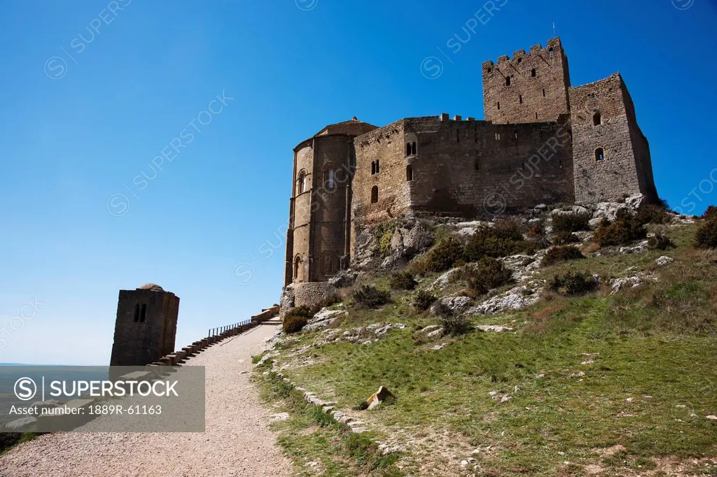 View Of The Church Of San Pedro From Loarre Castle, Aragon, Huesca, Spain