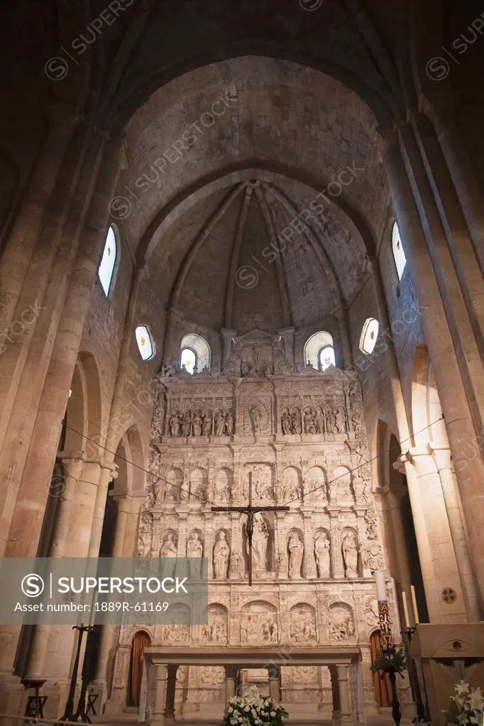 The Nave Of The Monastery Of Santa Maria De Poblet, Catalonia, Spain