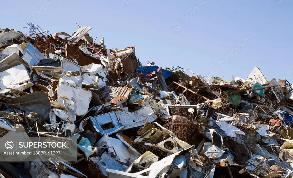 A Pile Of Materials For Recycling, Adamsville, Quebec, Canada