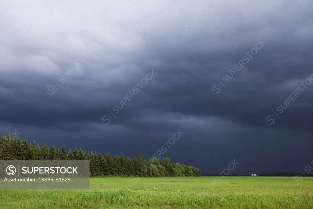 storm clouds over the prairies, winnipeg, manitoba, canada