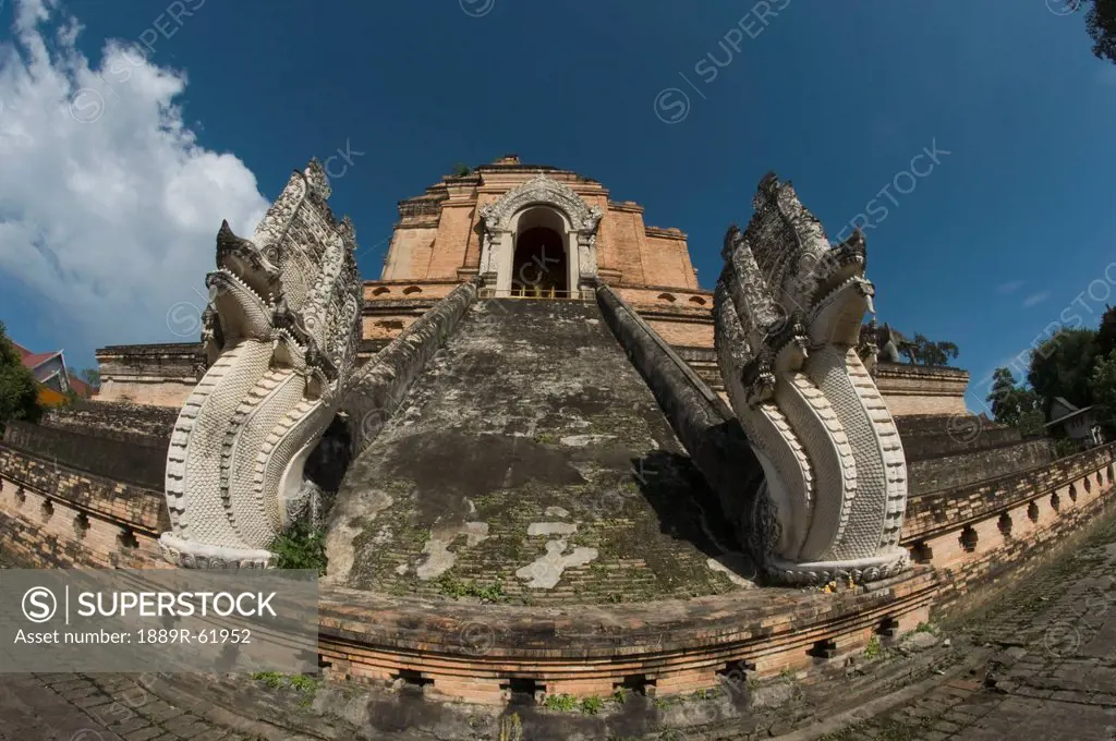 wat chedi luang temple stupa, chaing mai, thailand