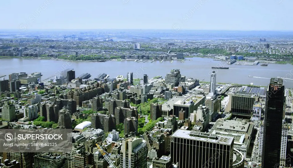 a view of the hudson river, manhattan, new york city, new york, united states of america