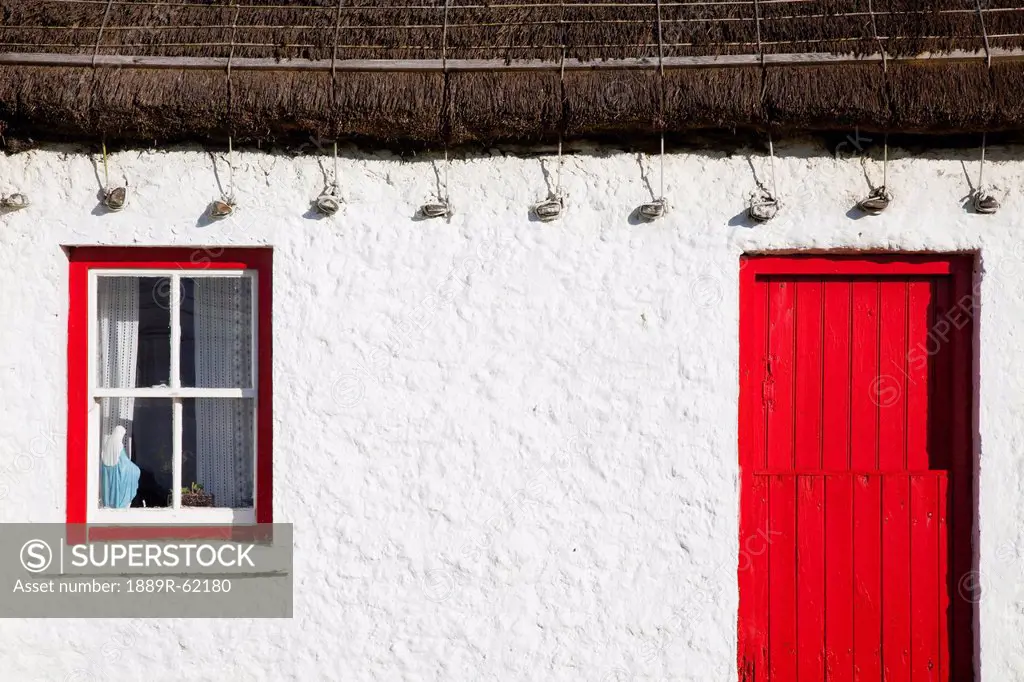 Detail Of Traditional Irish Cottage, Glencolumbkille, County Donegal, Ireland