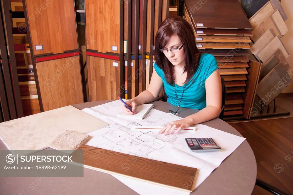 a design consultant working in a retail flooring store, edmonton, alberta, canada
