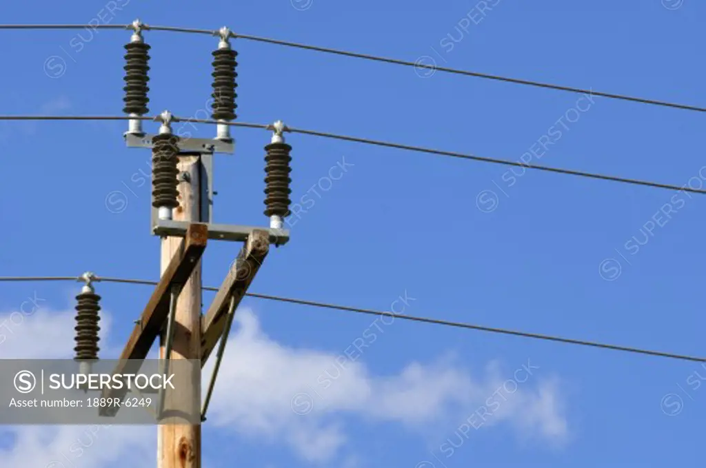 Power lines and transformer
