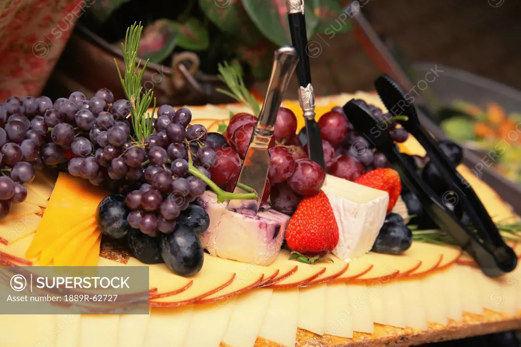 a platter of cheese and fruit, gresham, oregon, united states of america