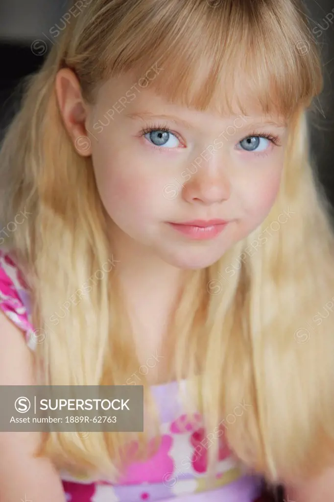 portrait of a girl with long blond hair and blue eyes, troutdale, oregon, united states of america