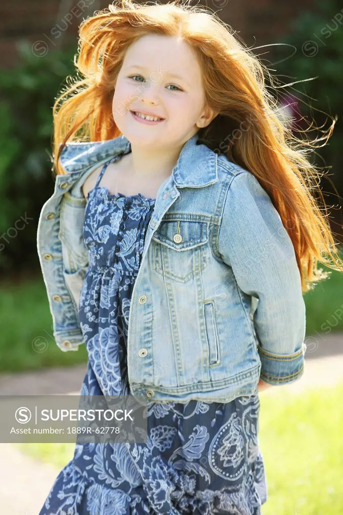 portrait of a girl with long, red hair, troutdale, oregon, united states of america
