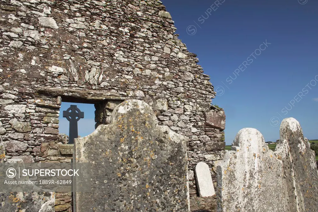 ruins of a church in east cork in munster region, churchtown south, county cork, ireland