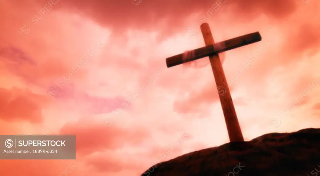 Cross on a hillside