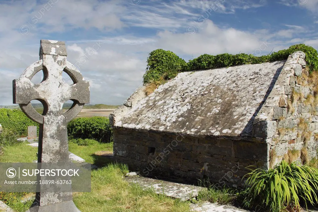 kilmacreehy church ruins near liscannor in munster region, county clare, ireland