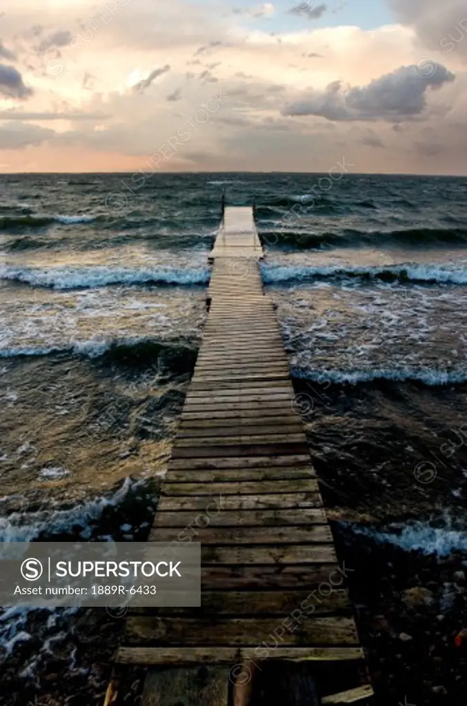 A pier in the water
