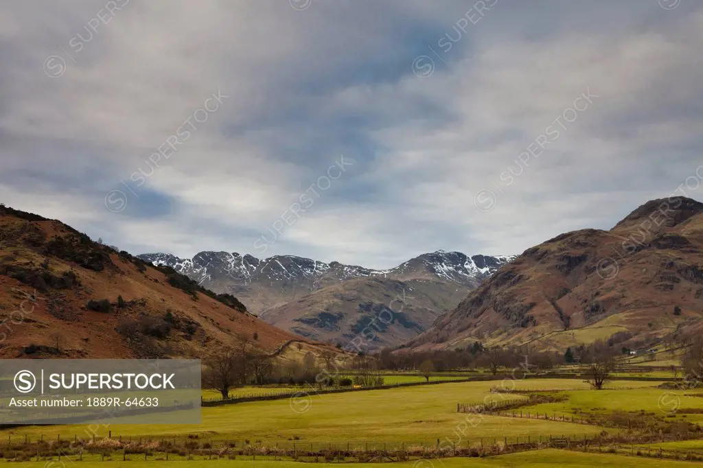 mountain landscape, langdale, cumbria, england