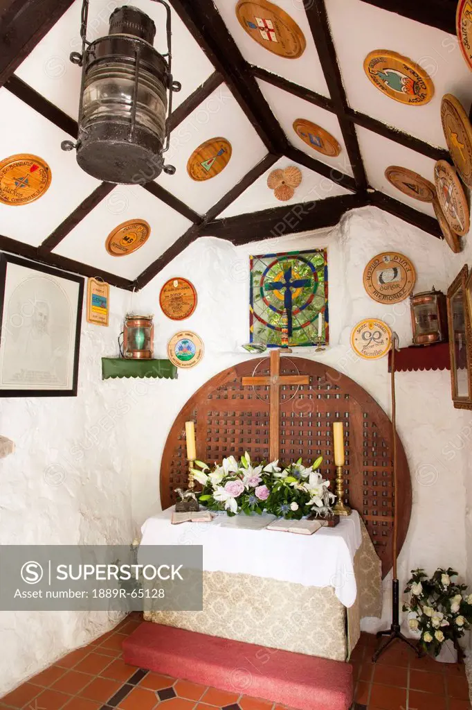 Interior Of St. Gobban´S Church, Portbraddon, County Antrim, Northern Ireland