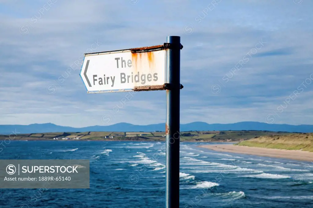 Signpost To ´The Fairy Bridges´, Bundoran, County Donegal, Ireland