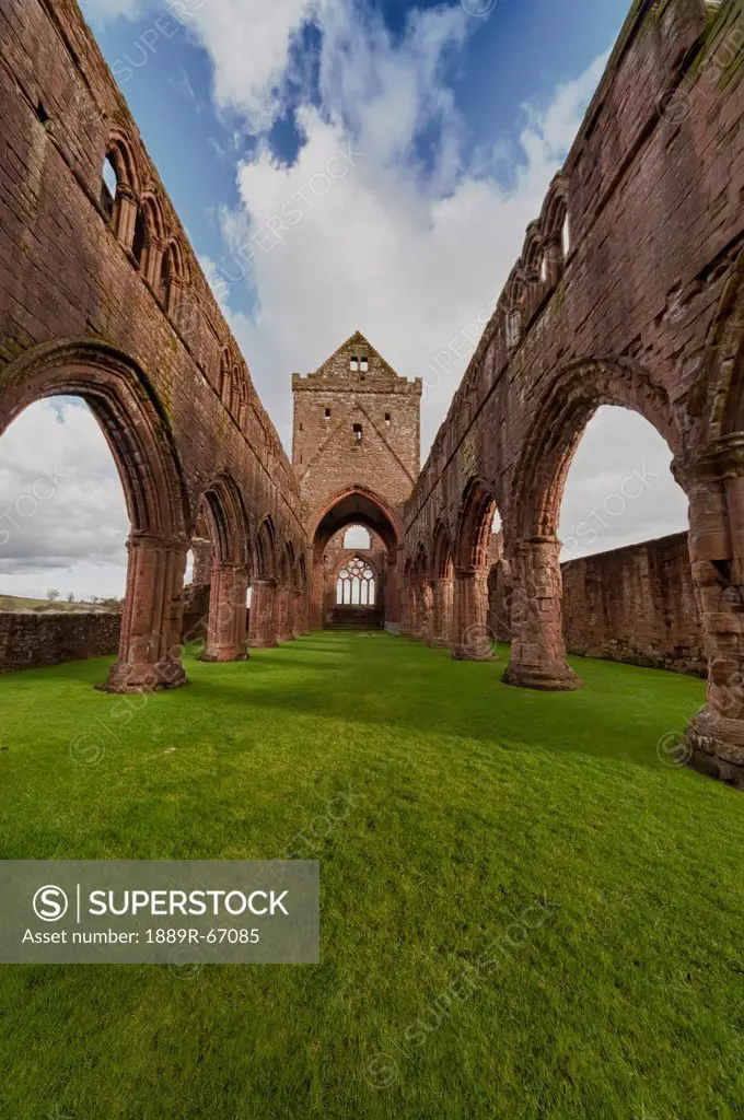 ruins of sweetheart abbey, dumfries, scotland