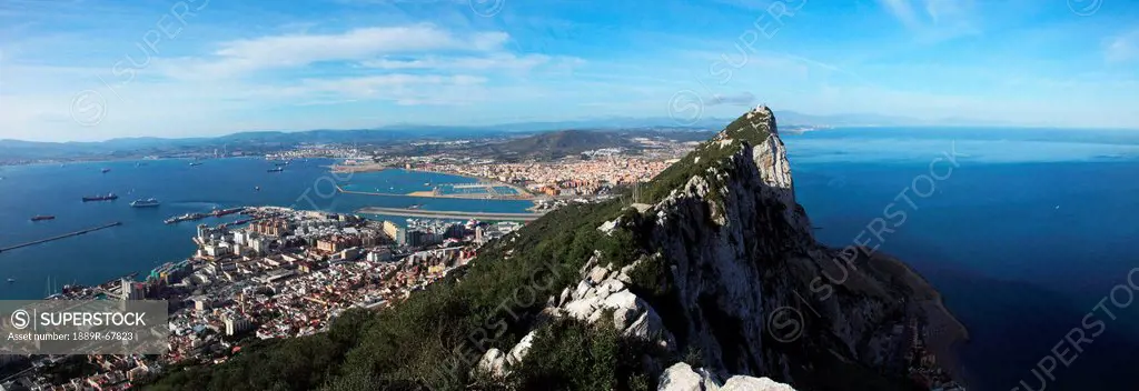 view of the coastline, gibraltar