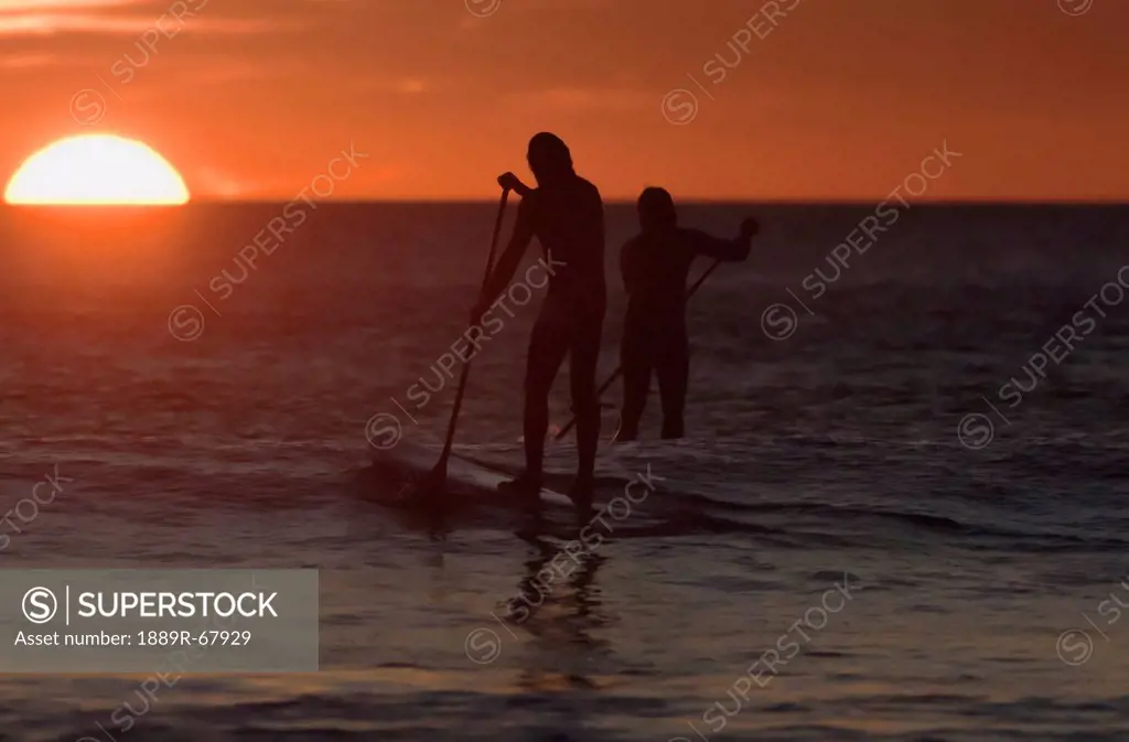 wakeboarding at sunset, los lances beach tarifa spain