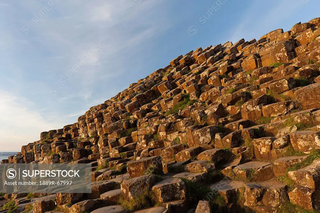 basalt columns in giant´s causeway, county antrim ireland