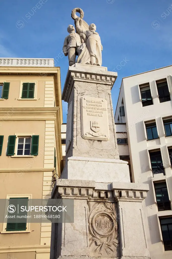 low angle view of monument, gibraltar united kingdom