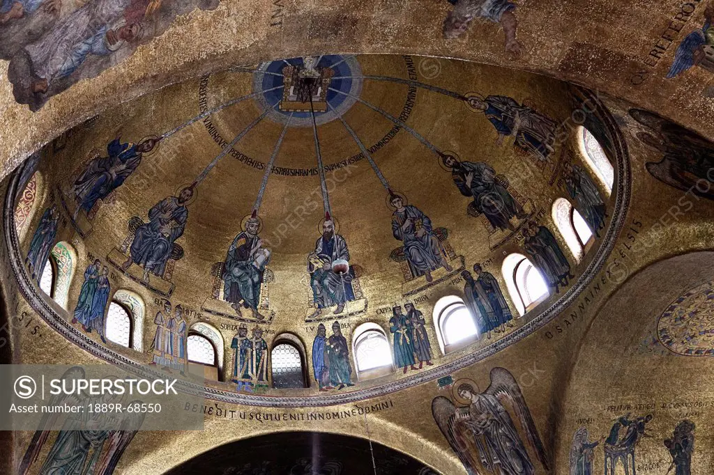 ascension dome in st. mark´s basilica, venice italy