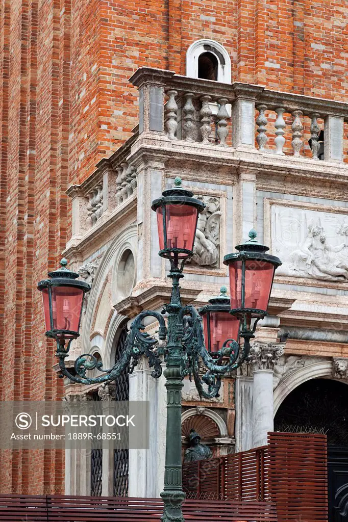 a lampstand in st. mark´s square, venice italy