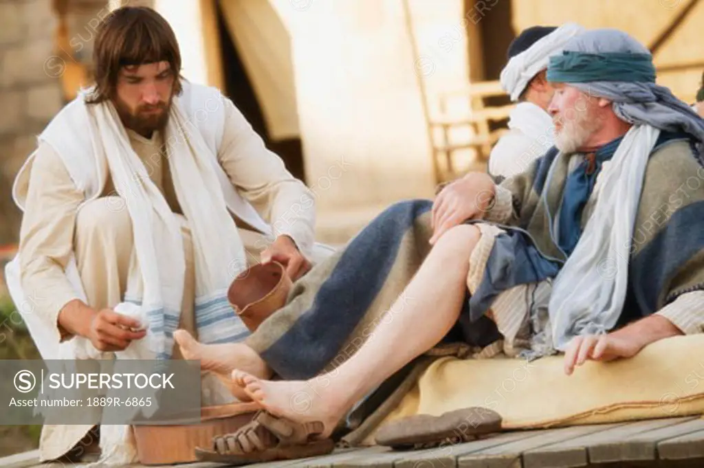 Jesus washes feet