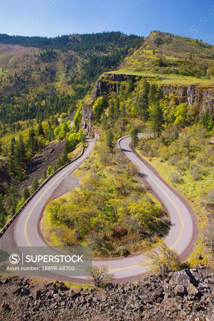old highway in the columbia river gorge, oregon united states of america
