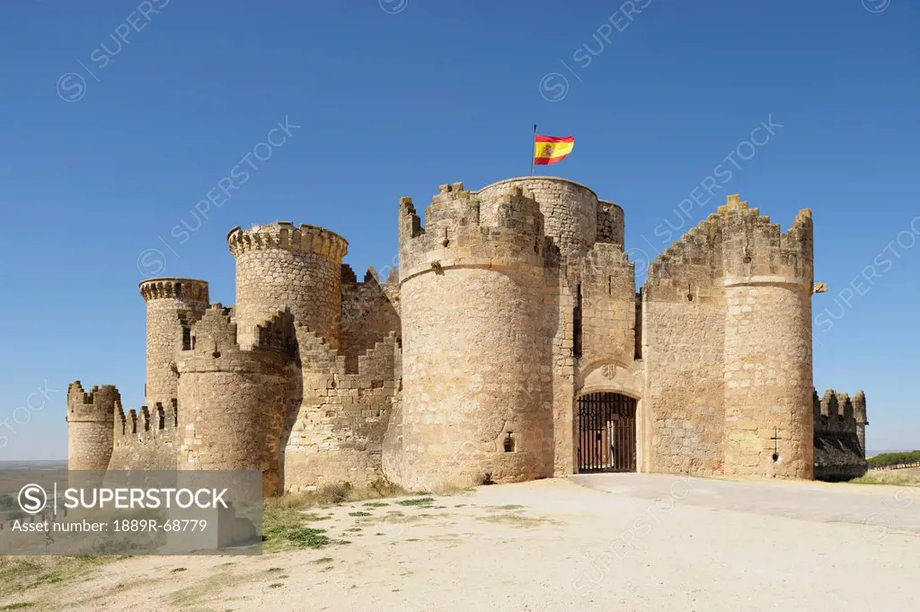 15th century belmonte castle, belmonte cuenca castilla la mancha spain