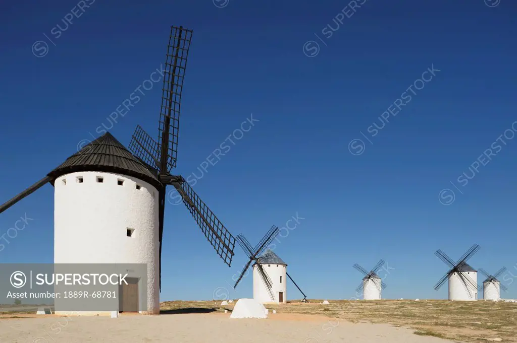 windmills of la mancha, campo de criptana ciudad real castilla la mancha spain