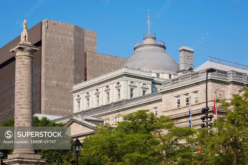 Old Courthouse Building And Lord Nelson Monument, Montreal Quebec Canada