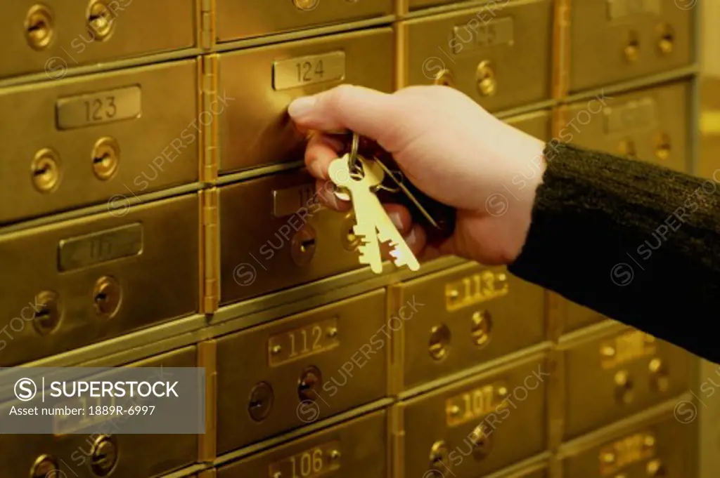 Unlocking safety deposit box