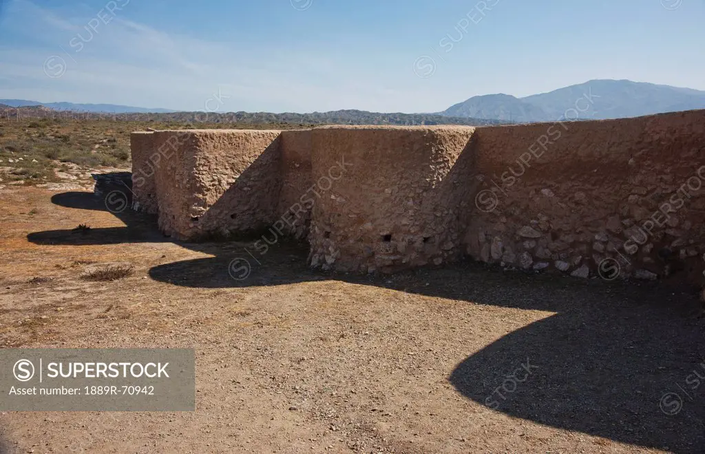 a wall at los millares, almeria andalusia spain