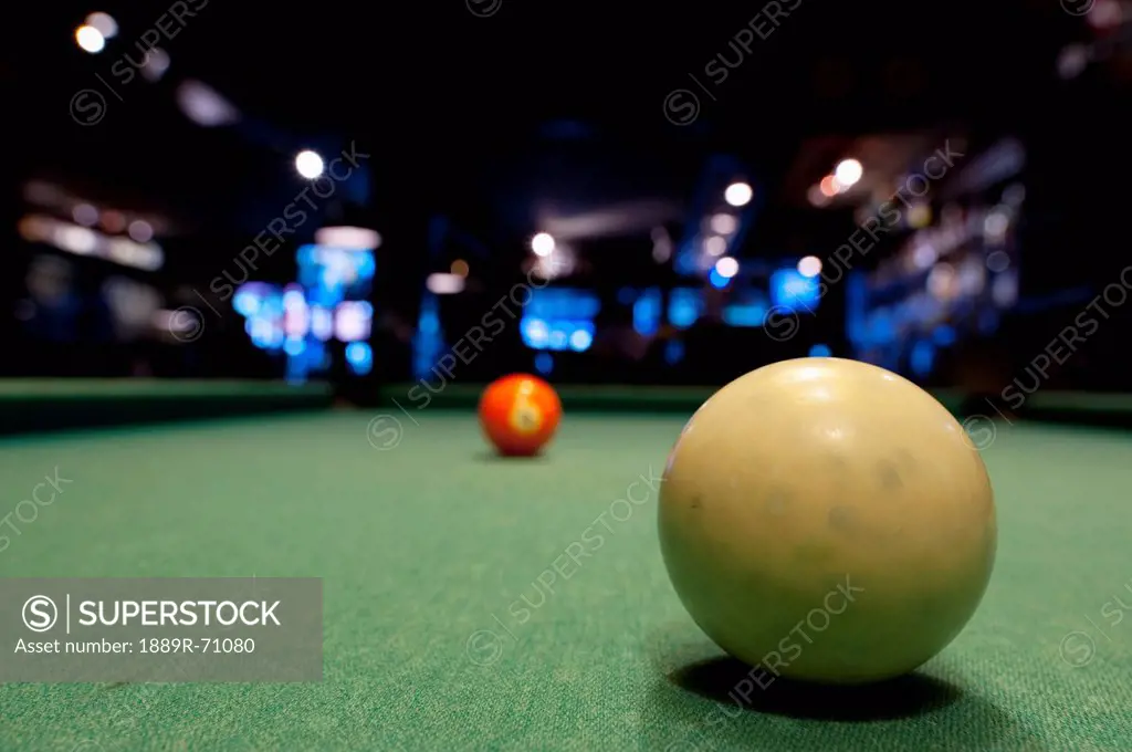 pool balls on a pool table, chiang mai thailand
