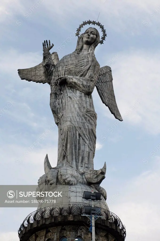 virgin of quito statue, quito, equador