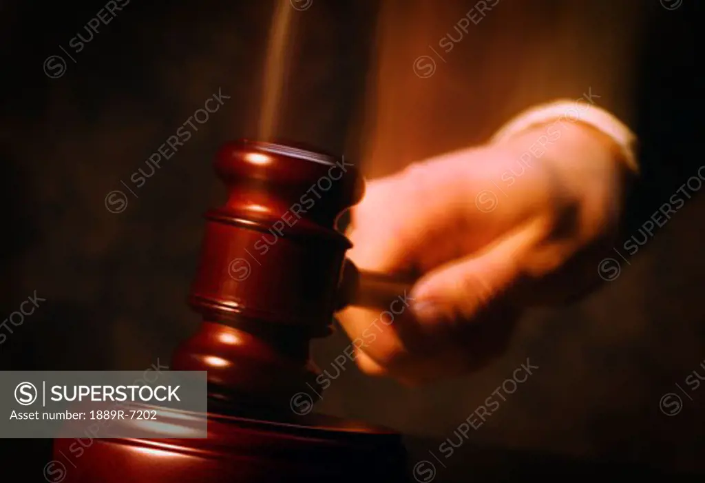 Judge with a gavel
