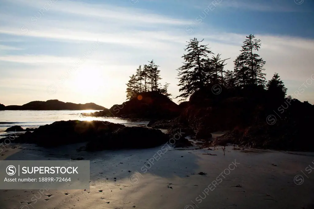 ucluth beach at wya point near ucluelet on vancouver island, british columbia canada