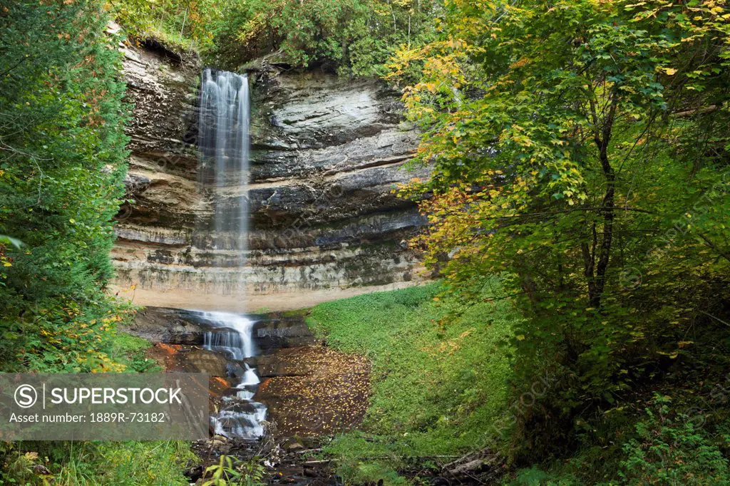 Waterfall Near Marquette, Michigan United States Of America