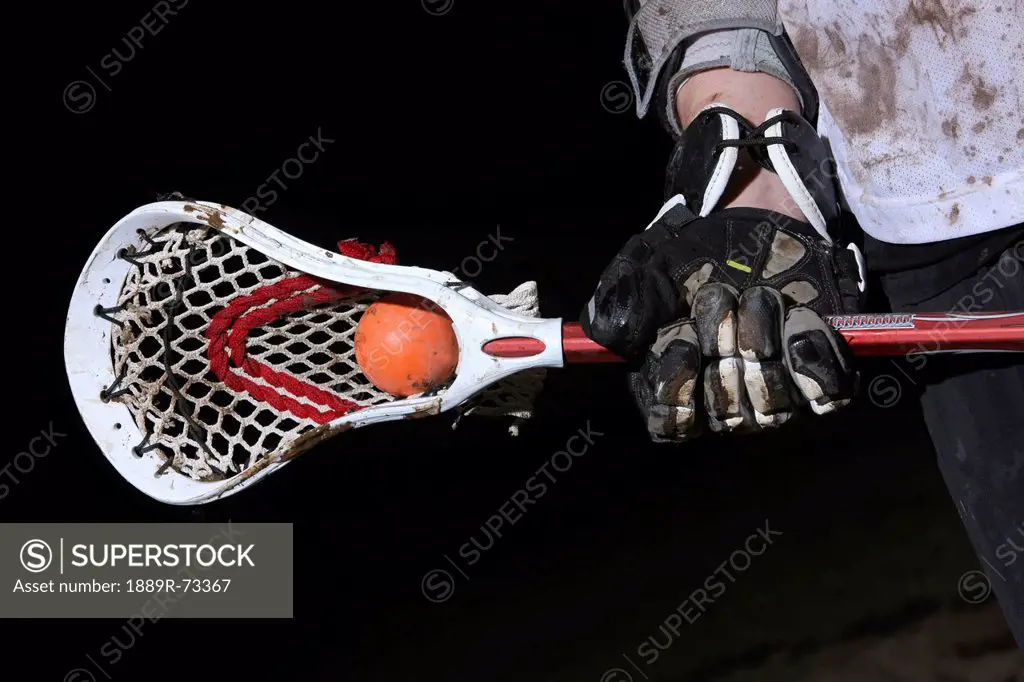 Lacrosse stick with ball sitting in it, troutdale oregon united states of america