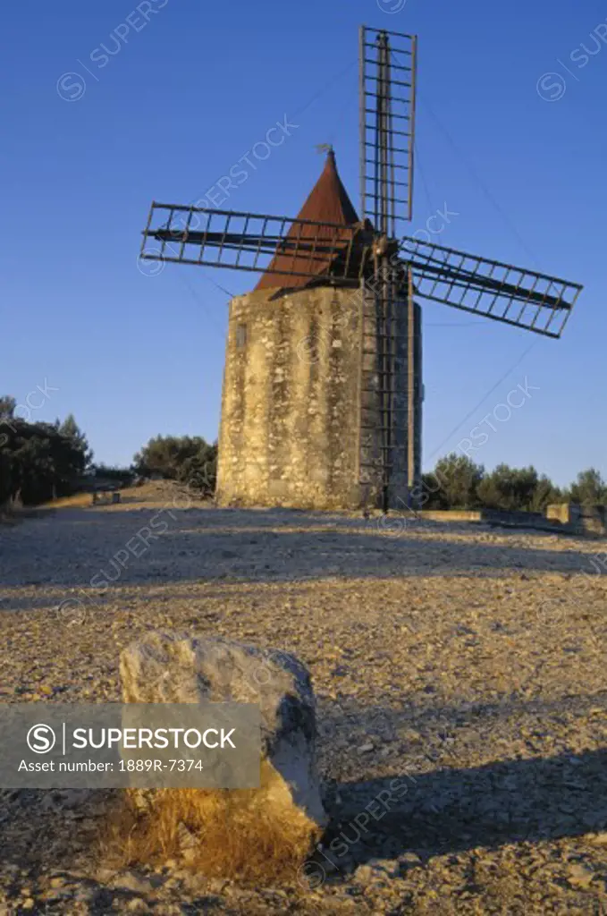 Unique windmill, Fontvielle, Provence, Franc