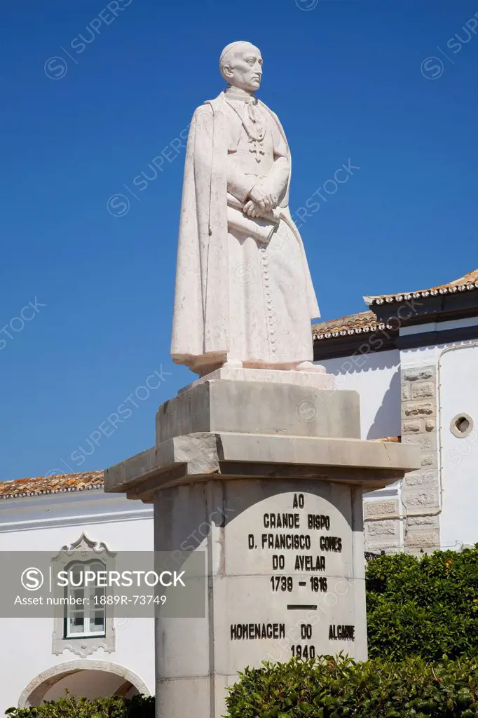 Statue Of A Male Figure, Faro Algarve Portugal