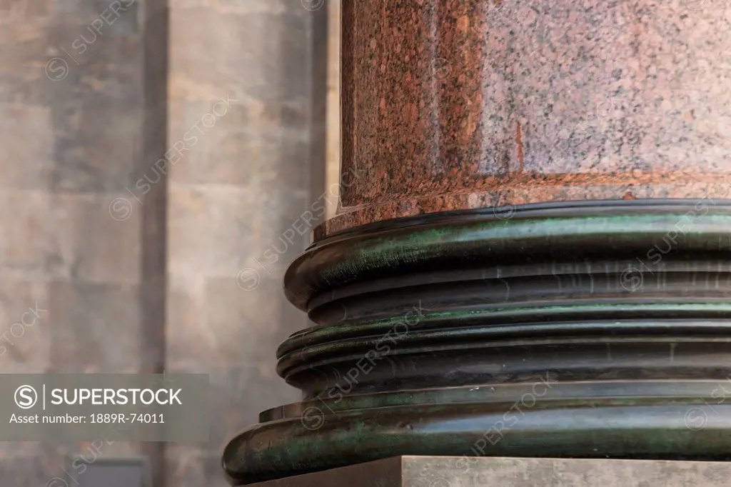 Base of a column on saint isaac´s cathedral, st. petersburg russia