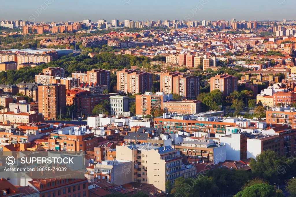 Apartment blocks in western area of the city, madrid spain