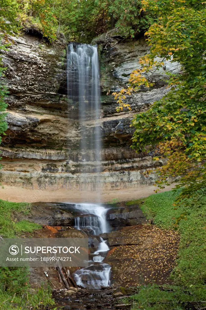 Waterfall Near Marquette, Michigan United States Of America